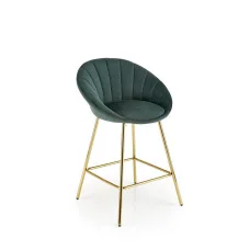 CHAIR H 112, DARK GREEN / GOLD